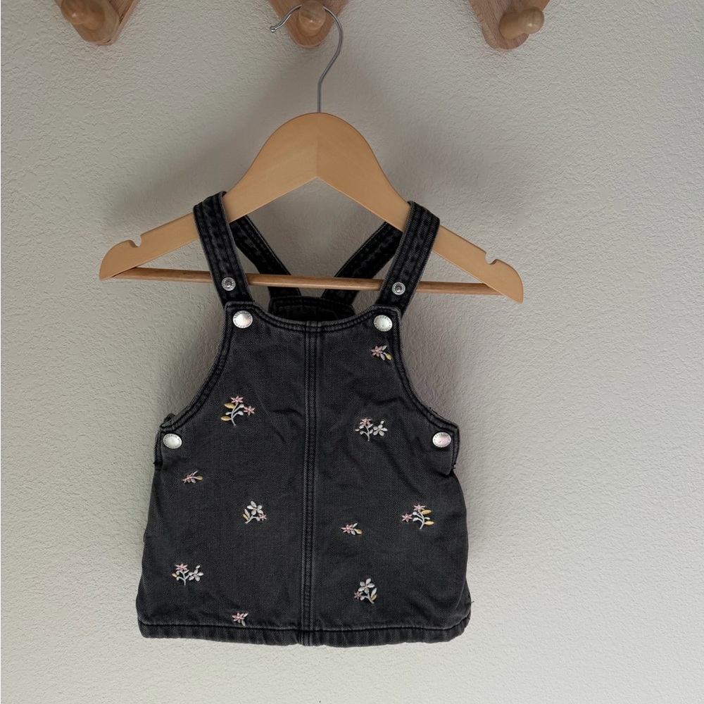 H&M Denim Embroidered Baby Overalls